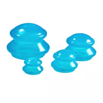 Bańki chińskie silikonowe MED+ 4szt. niebieskie